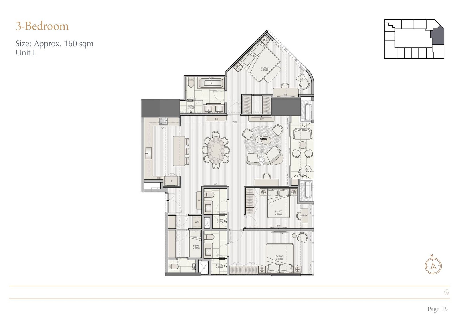 3BR Unit L 160 sqm